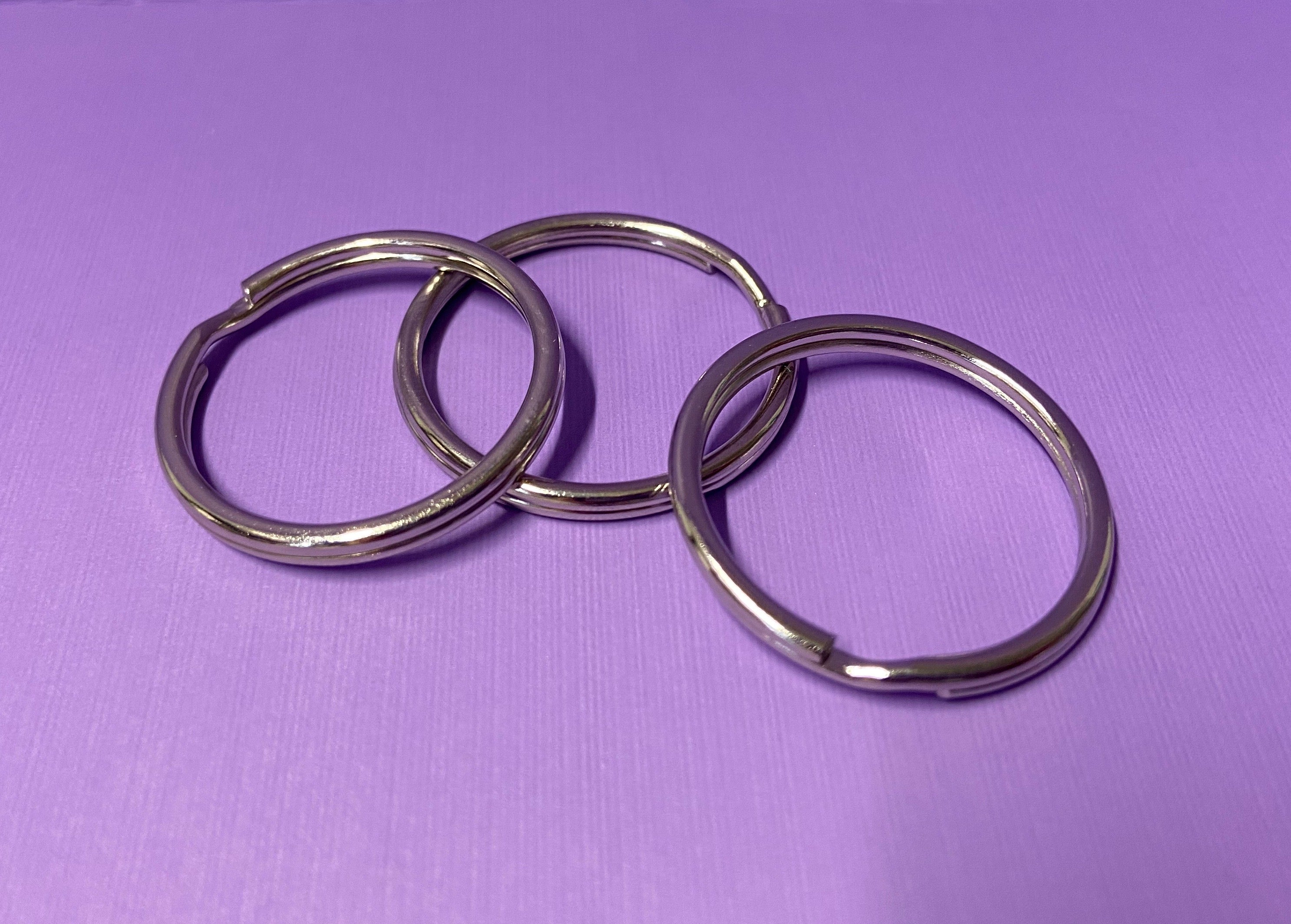 Bronze Split Key Rings - 25mm Iron Based Alloy Silver Tone Key Ring 5pcs