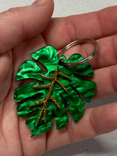 Load image into Gallery viewer, Laser Cut Acrylic Monstera Leaf Keychain
