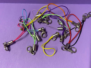 Multi Colored Cell Phone Strings with lobster clip